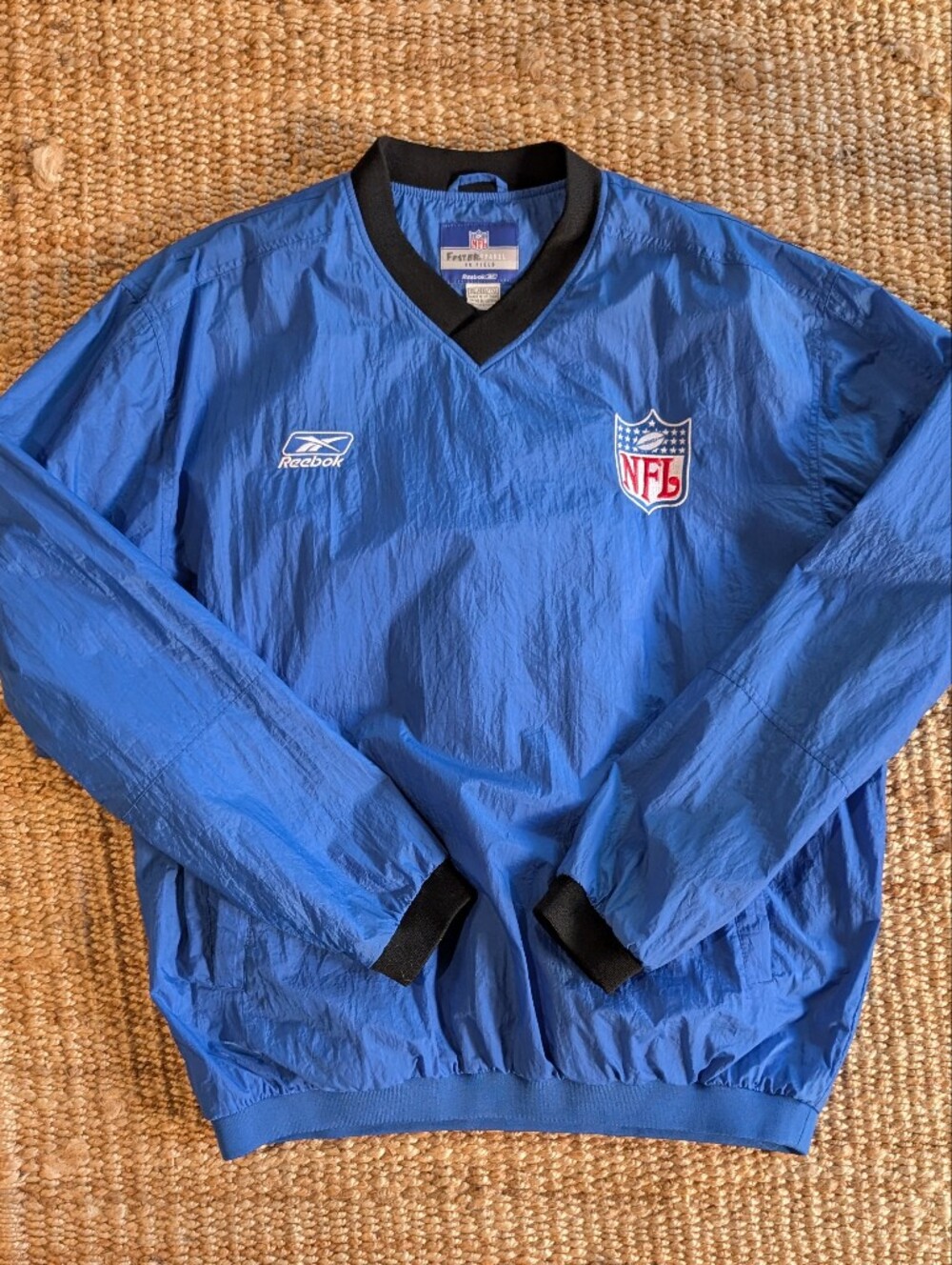 Vintage Reebok Team Apparel Royal Blue NFL Windbreaker V-Neck Pullover + Pants
